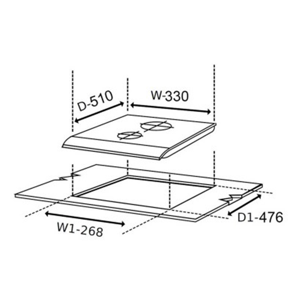 Glen 2 Burner Built in Hob GL 1012 - Image 9