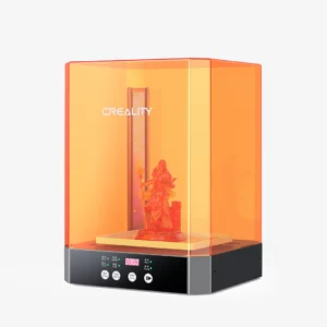 Creality UW-03 washing and curing machine for 3D resin prints on a clean workspace.