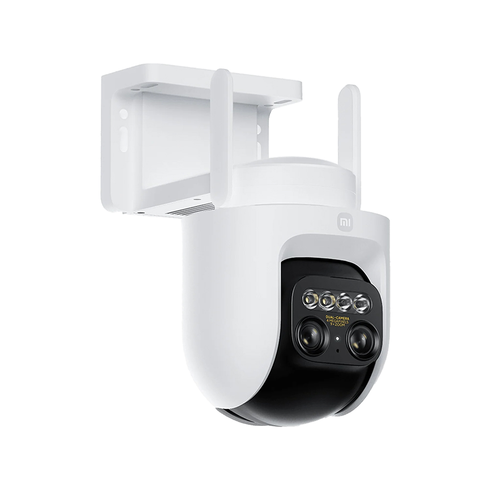 A sleek Xiaomi Outdoor Camera CW700S mounted on an exterior wall for home security monitoring.