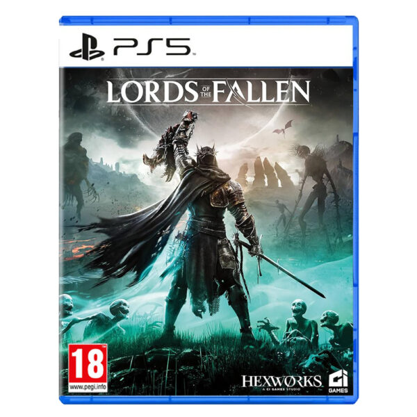 Physical game case for Lords of the Fallen on PS5 console
