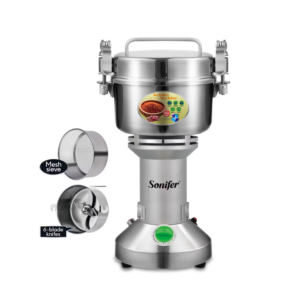 A sleek Sonifer Grinder Machine SF-3578 on a kitchen countertop.