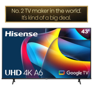 Hisense 43" UHD 4K Google Smart TV - 43A6N