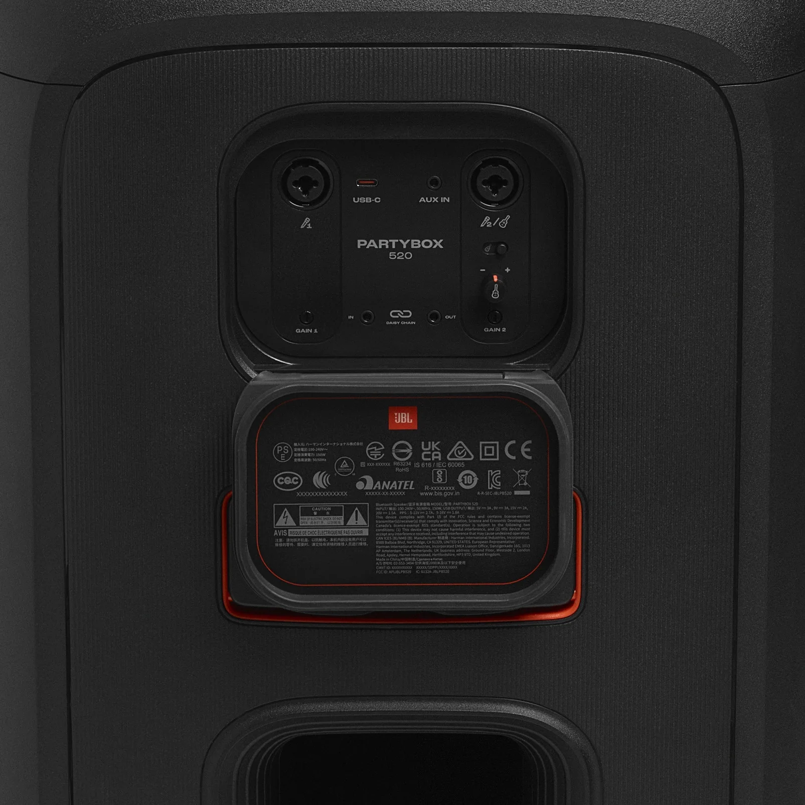 JBL PartyBox 520 - Portable battery-powered party speaker with powerful and loud sound - Black - Image 13