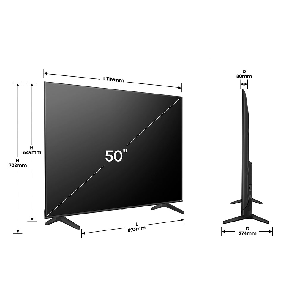 Hisense 50" UHD 4K VIDAA Smart TV - 50A6Q - Image 7