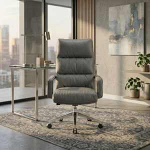 Black ergonomic Foshion High Back Office Chair D017 with adjustable height and swivel base