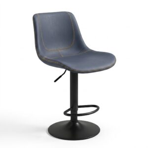 Leather Bar Stool Colour: Blue Model: 303