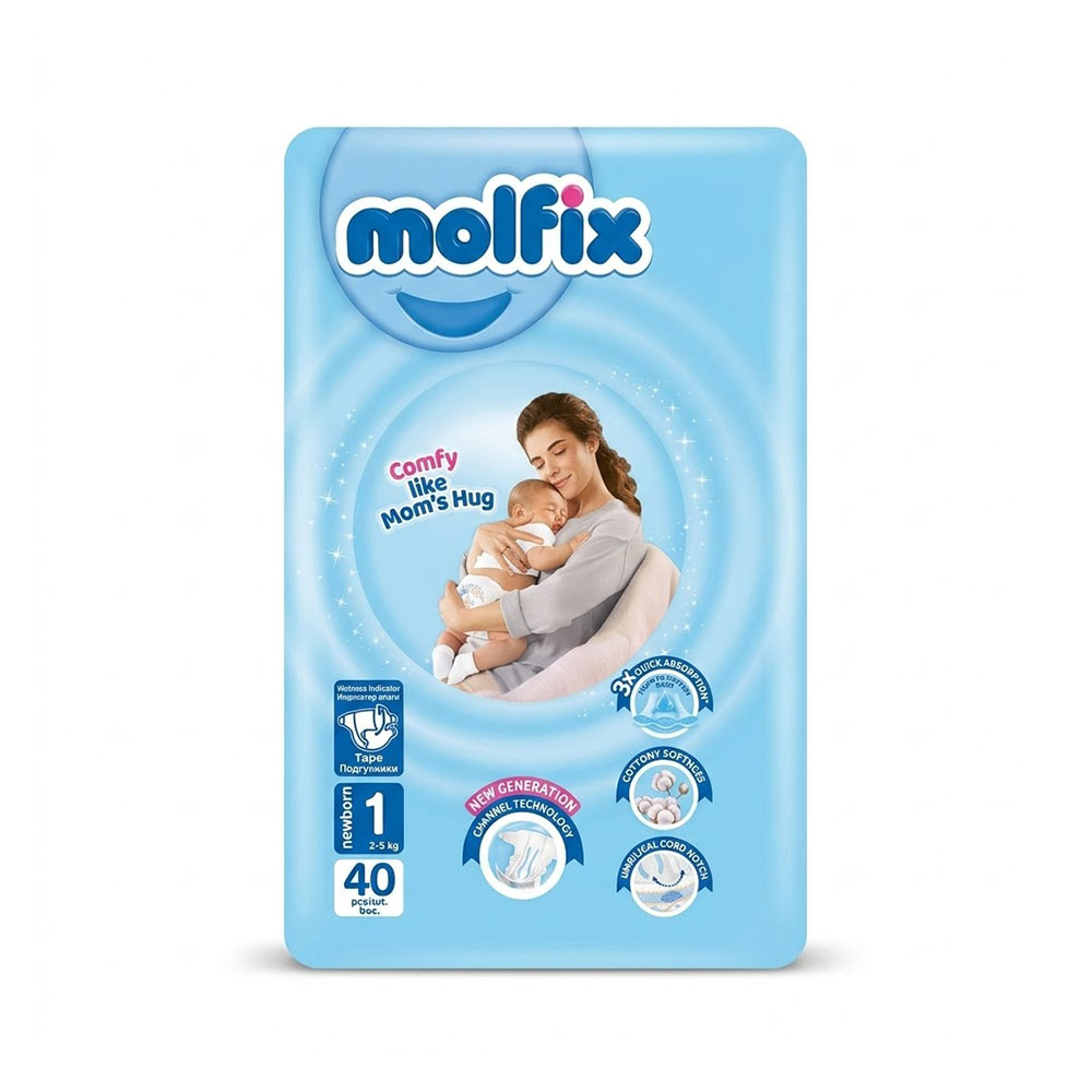 Molfix Tape Diaper Newborn No.1 2-5 kg 40pcs