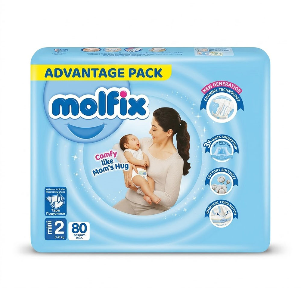 Molfix Tape Diaper Mini No.2 3-6 kg 80pcs