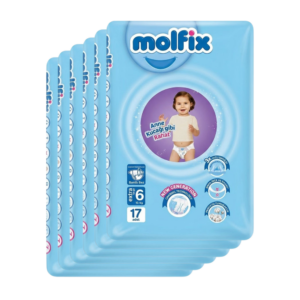 Molfix Tape Diaper 3D Large Jumbo No.17 15+ kg 6pack (102pcs)