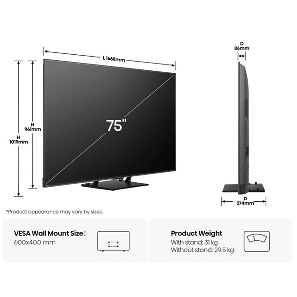 Pre-Order Hisense 75" ULED MINI-LED Pro 165hz VIDAA Smart Gaming TV - 75U7Q - Image 13