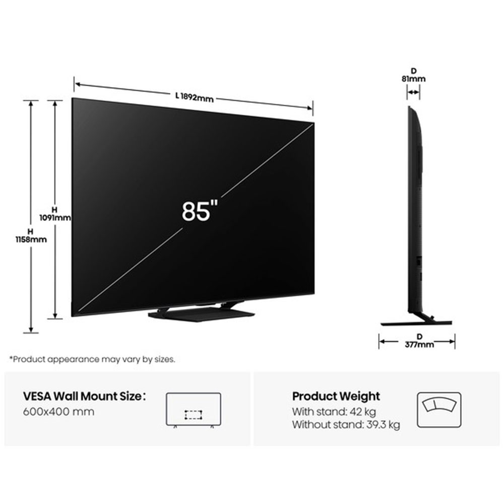 Pre-Order Hisense 85" ULED MINI-LED Pro 165hz VIDAA Smart Gaming TV - 85U7Q - Image 13